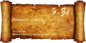 Havasi Zsolt névjegykártya